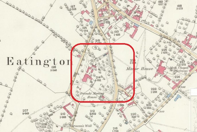 Stratford-upon-Avon - Ettington Hall : Map credit National Library of Scotland